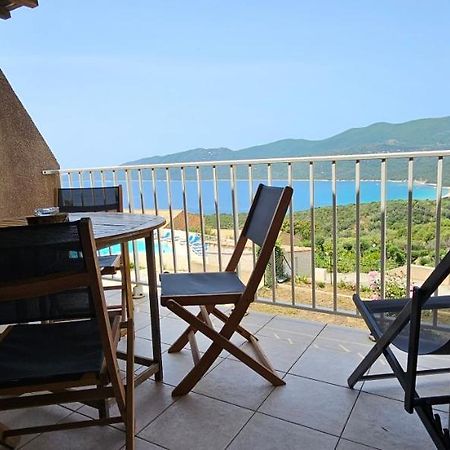 Chalereux T2 Vue Mer Et Piscine Alba Rossa Serra-di-Ferro  Buitenkant foto