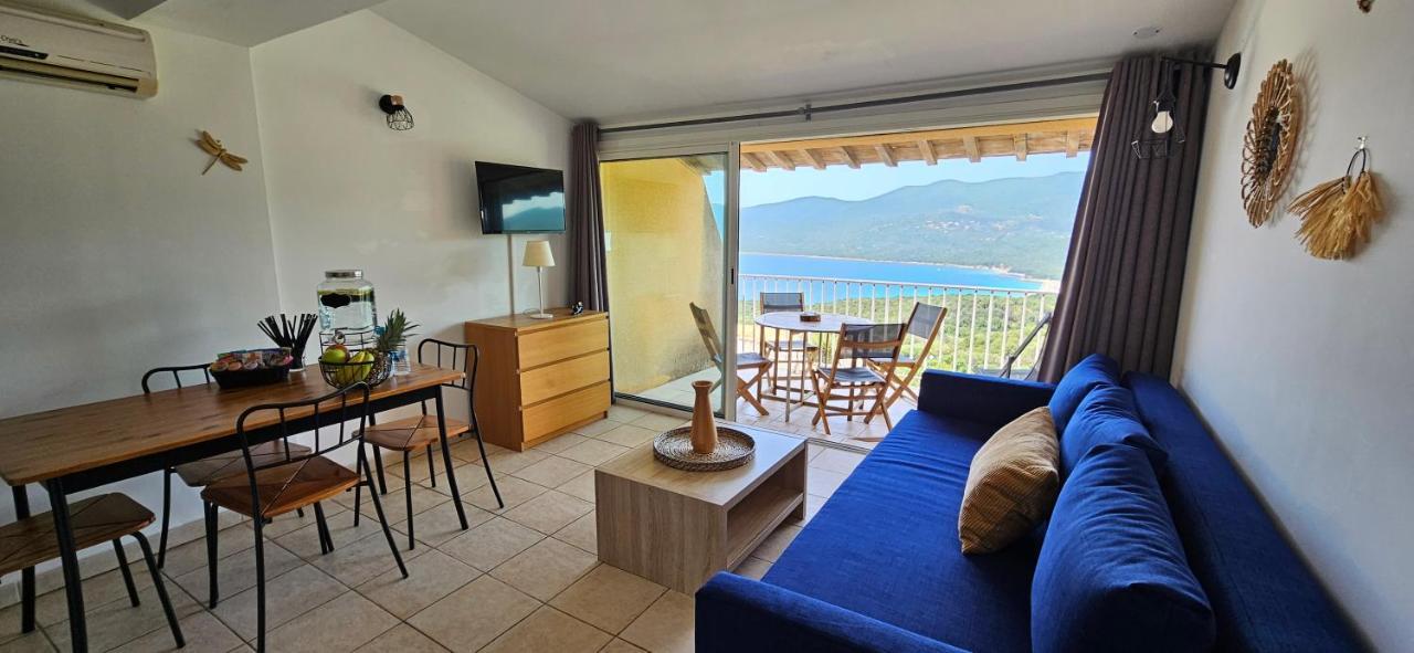 Chalereux T2 Vue Mer Et Piscine Alba Rossa Serra-di-Ferro  Buitenkant foto